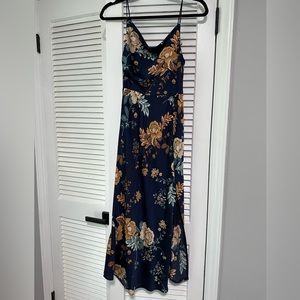 Navy blue floral dress